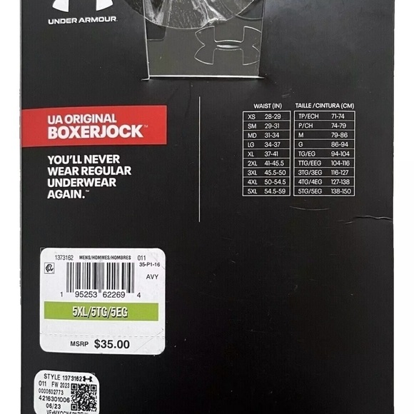 Under Armour UA Original BoxerJock Mens Size 5XL Gray 2 pair 9” inseam New - Picture 3 of 8